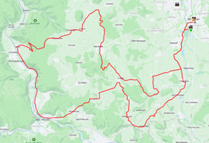 Übersichtskarte 100 km Strecke